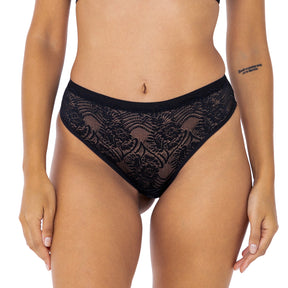 Calcinha Fio Dental em Renda e Tule - Seduzi