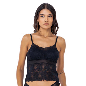 Camiseta Em Renda e Tule - Seduzi