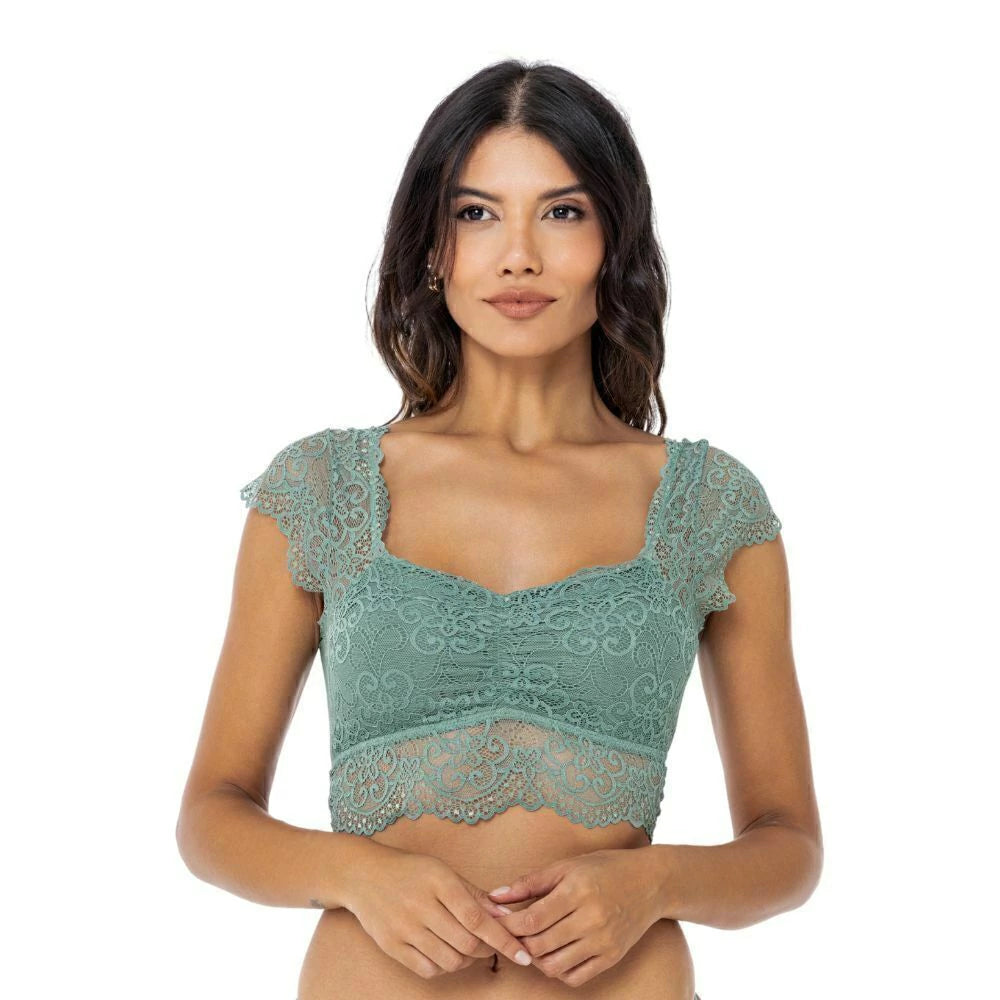 Conjunto Cropped e Calcinha String Fio Dental - Seduzi