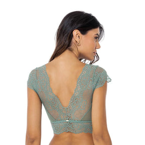 Conjunto Cropped e Calcinha String Fio Dental - Seduzi