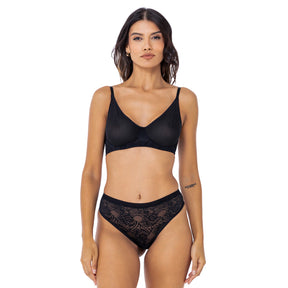 Calcinha Fio Dental em Renda e Tule - Seduzi