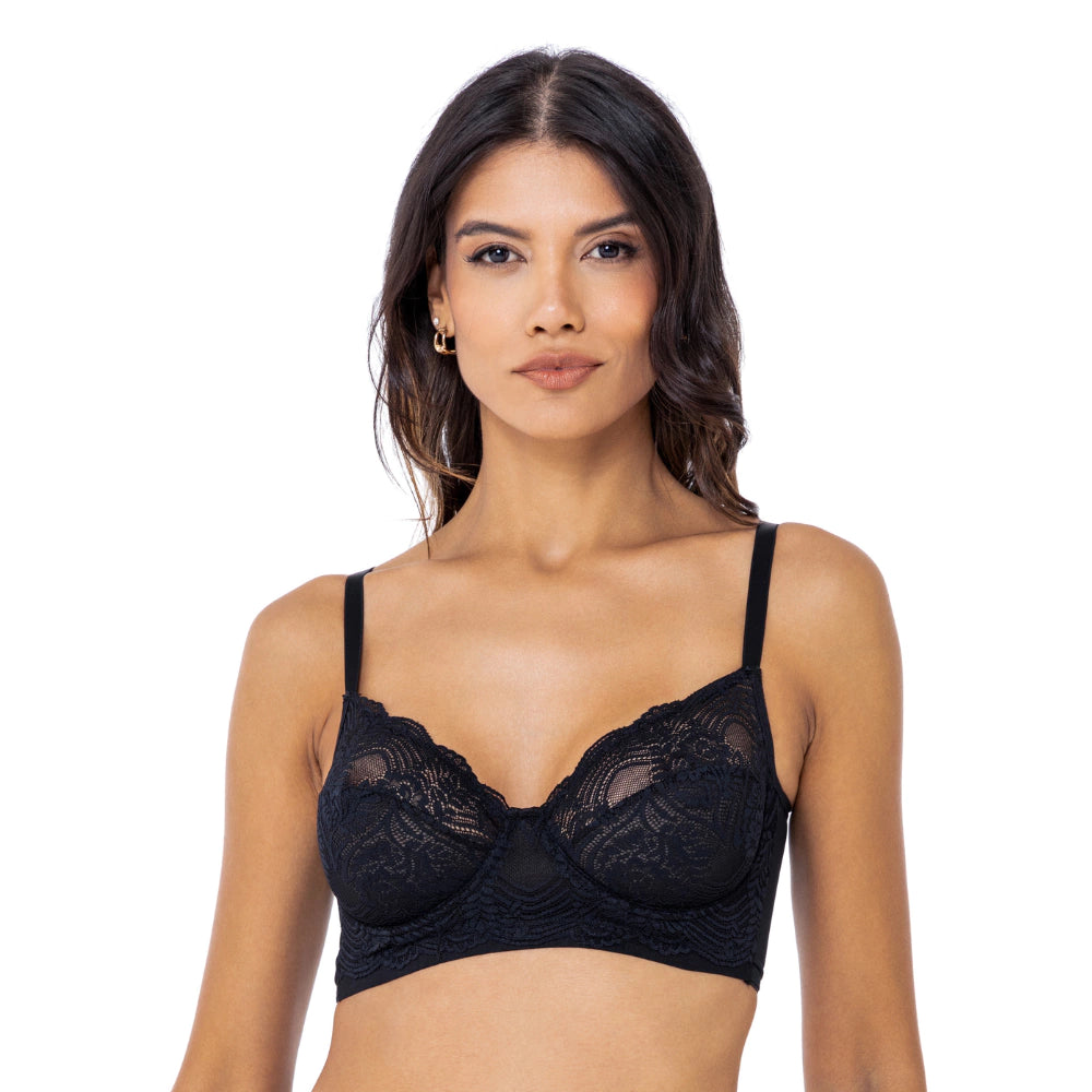 Sutia Sem Bojo Em Tule E Renda - Seduzi