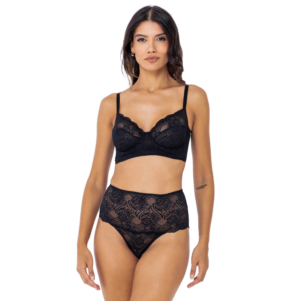 Sutia Sem Bojo Em Tule E Renda - Seduzi