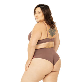Calcinha Cintura Alta em Renda e Microfibra Leve - Seduzi