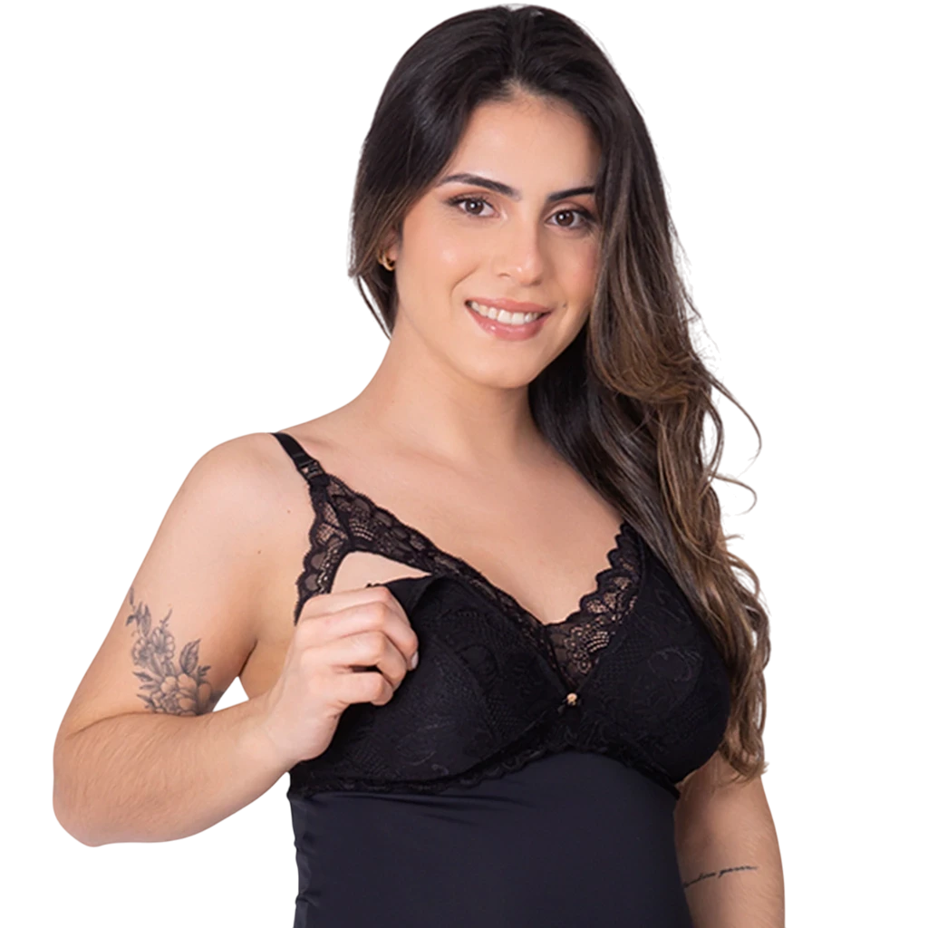 Camisola Amamentação com Abertura Parcial - Seduzi